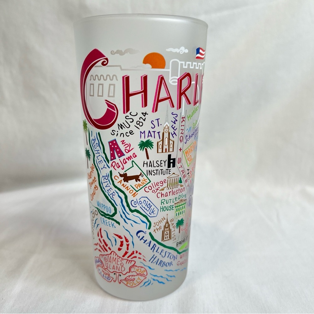 Catstudio (Ocean Thailand)‎ Charleston Graphic Drinking Glass. 12 oz.